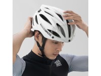 Capacete de ciclismo Rockbros com viseira, óculos de proteção UV removíveis, unissex, branco brilhan Capacete de ciclismo Rockbros com viseira, óculos de proteção UV removíveis, unissex, branco brilhan