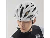 Capacete de ciclismo Rockbros com viseira, óculos de proteção UV removíveis, unissex, branco brilhan Capacete de ciclismo Rockbros com viseira, óculos de proteção UV removíveis, unissex, branco brilhan