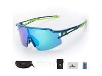 Óculos de ciclismo polarizados Rockbros com proteção UV e lentes corretivas azuis - Azul Óculos de ciclismo polarizados Rockbros com proteção UV e lentes corretivas azuis - Azul