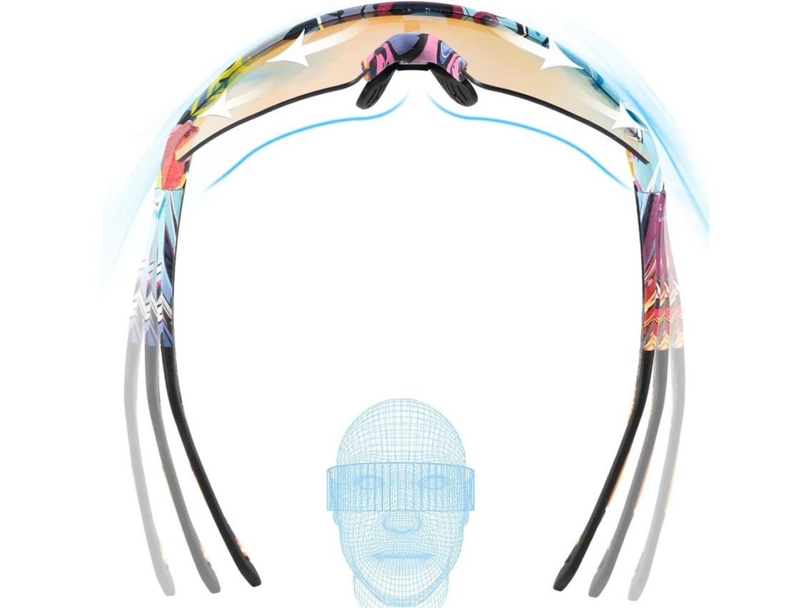 Rockbros Photochromic Cycling Glasses with UV Protection and Corrective Insert - Multicolor