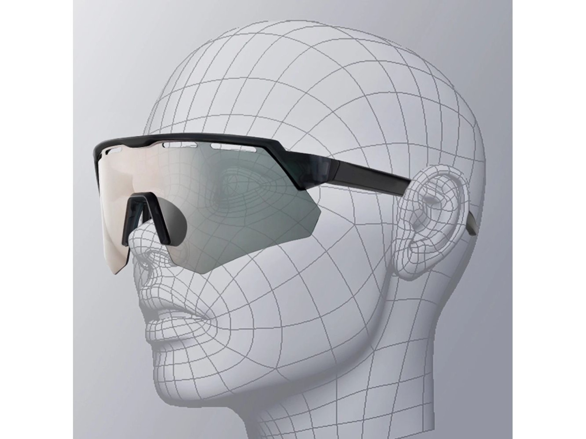 Rockbros Polarized Cycling Glasses with UV Protection and Corrective Insert - Gray