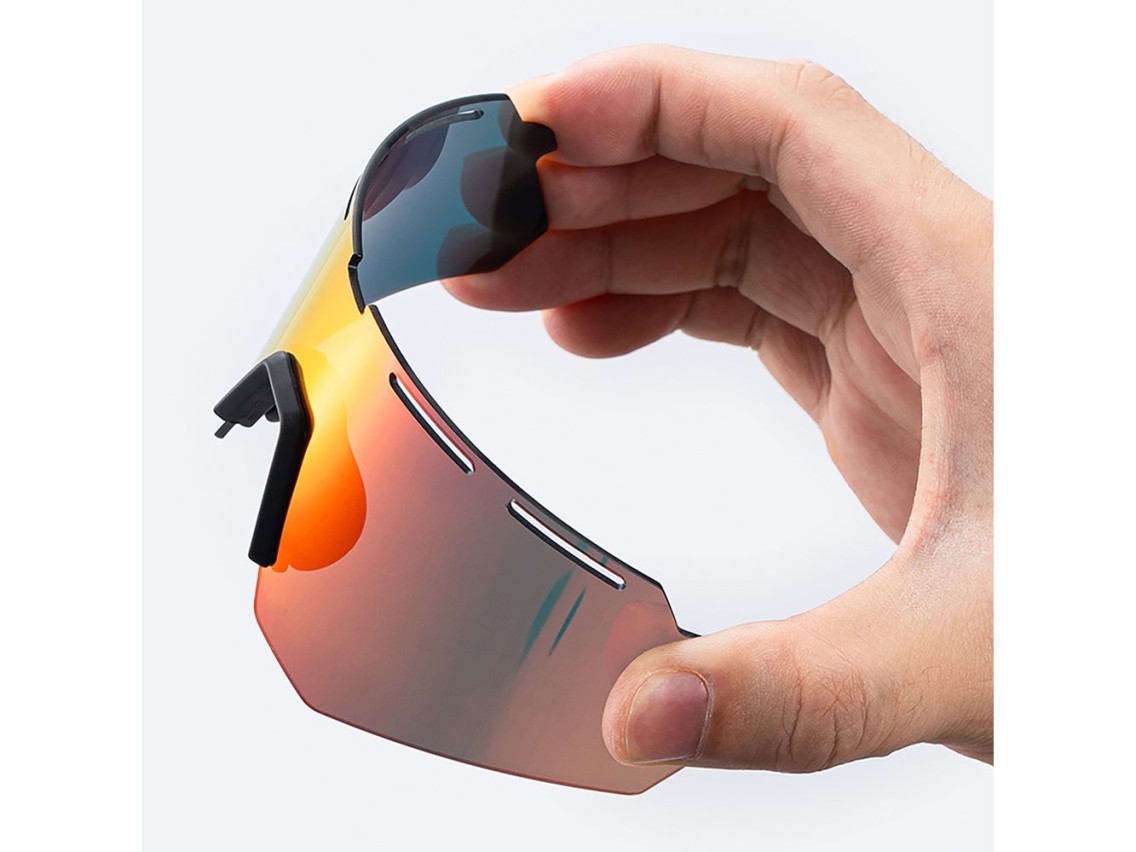 Rockbros Polarized Cycling Glasses with UV Protection and Corrective Insert - Gray