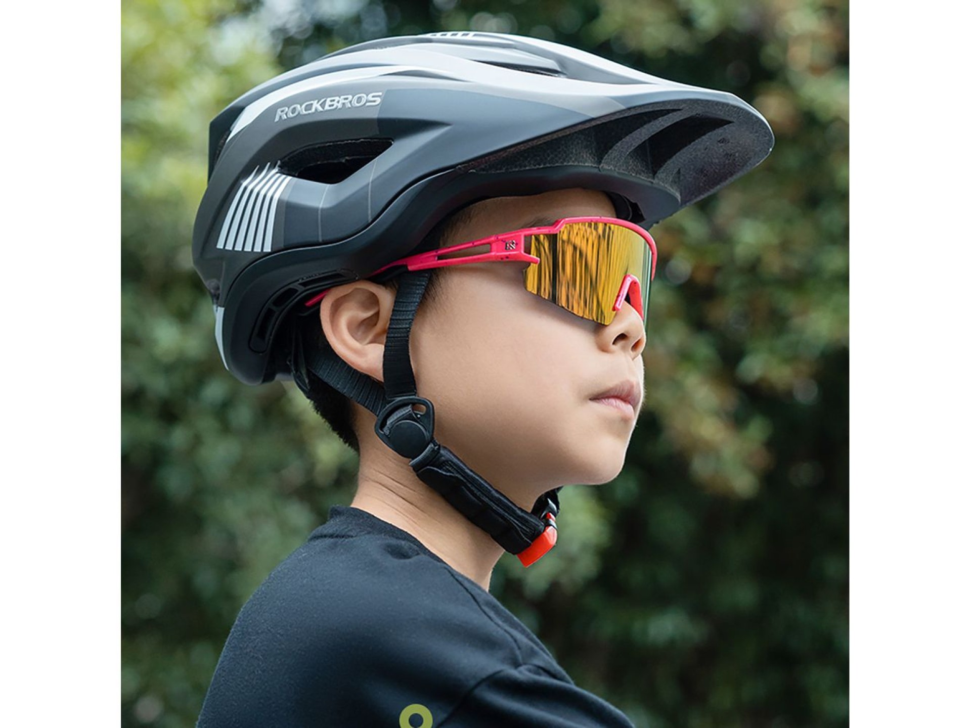 Óculos de ciclismo Rockbros Kids Polarizados com Proteção UV - Rosa