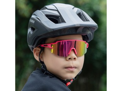 Rockbros Kids Polarized UV Cycling Glasses - Pink