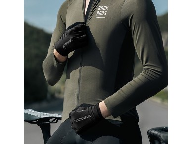 Rockbros cycling gloves spring/summer/autumn, full, size: L - black Rockbros cycling gloves spring/summer/autumn, full, size: L - black