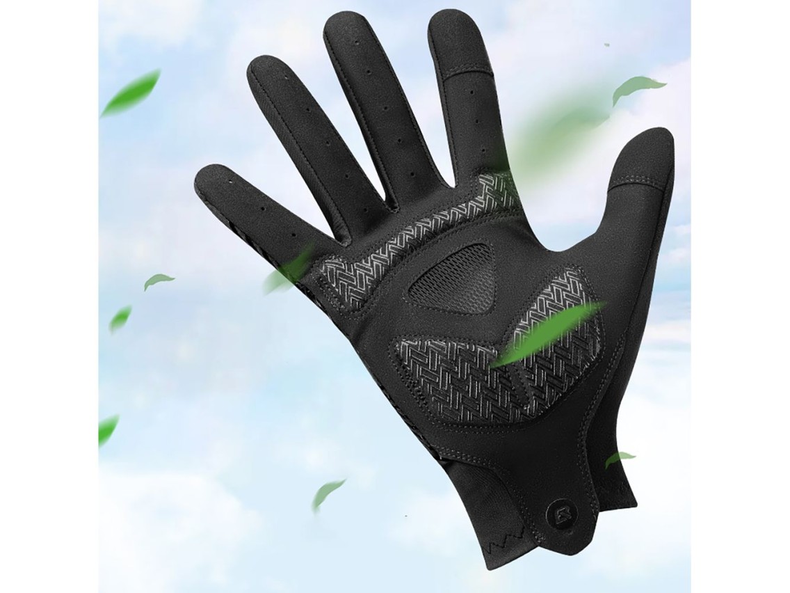 Rockbros cycling gloves spring/summer/autumn, full, size: L - black
