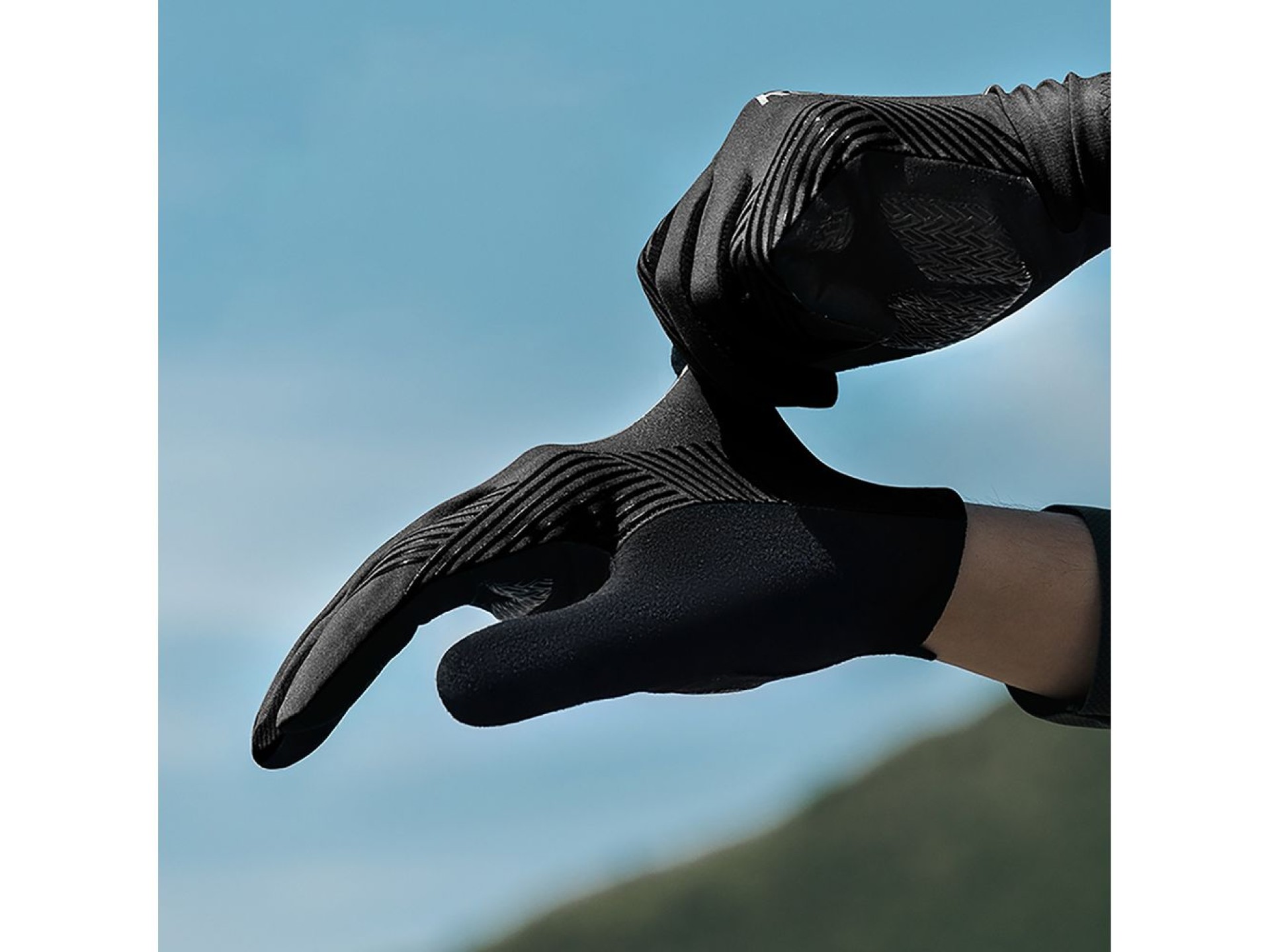 Rockbros cycling gloves spring/summer/autumn, full, size: XXL - black