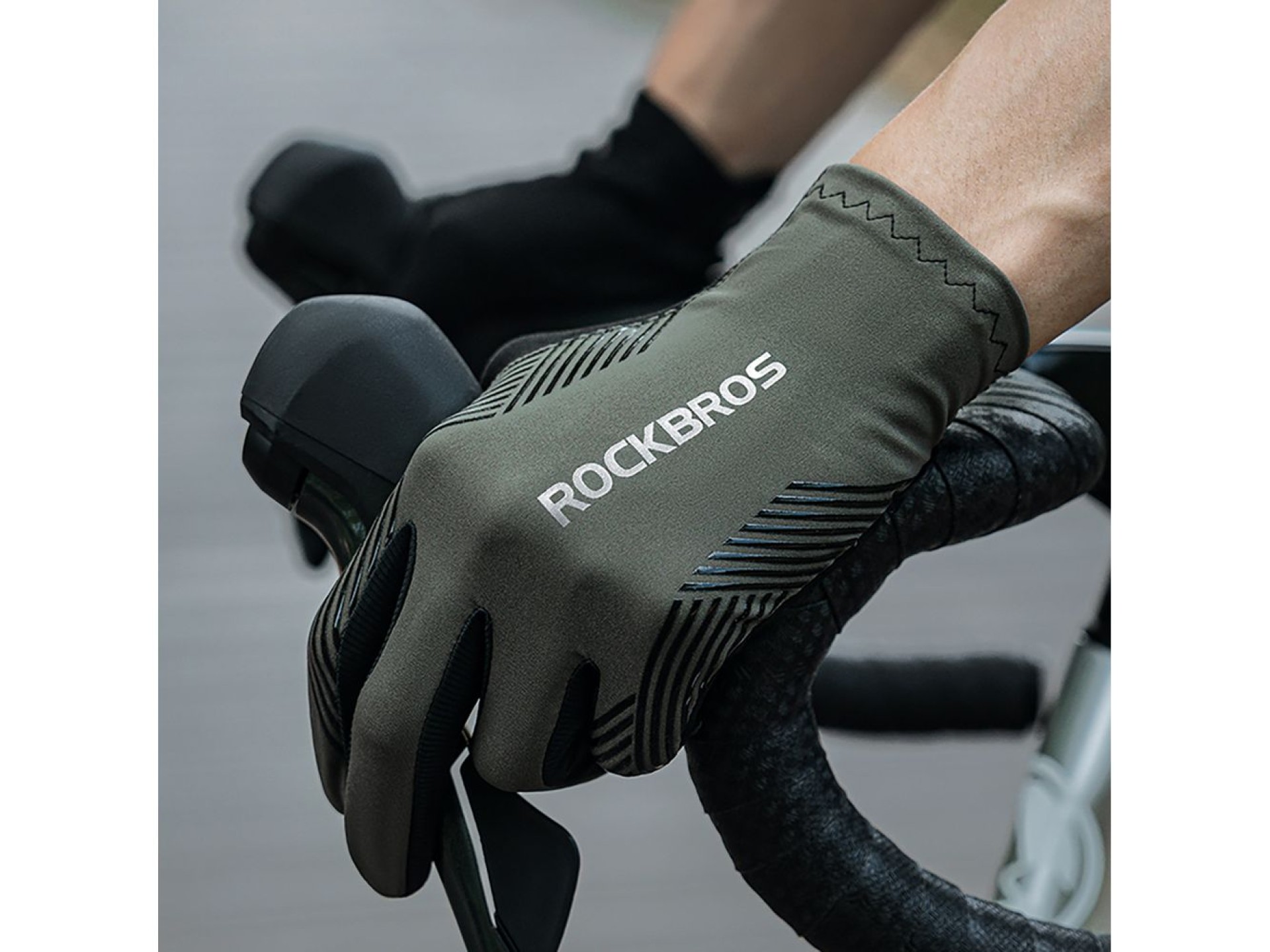 Rockbros cycling gloves spring/summer/autumn, full, size: S - green