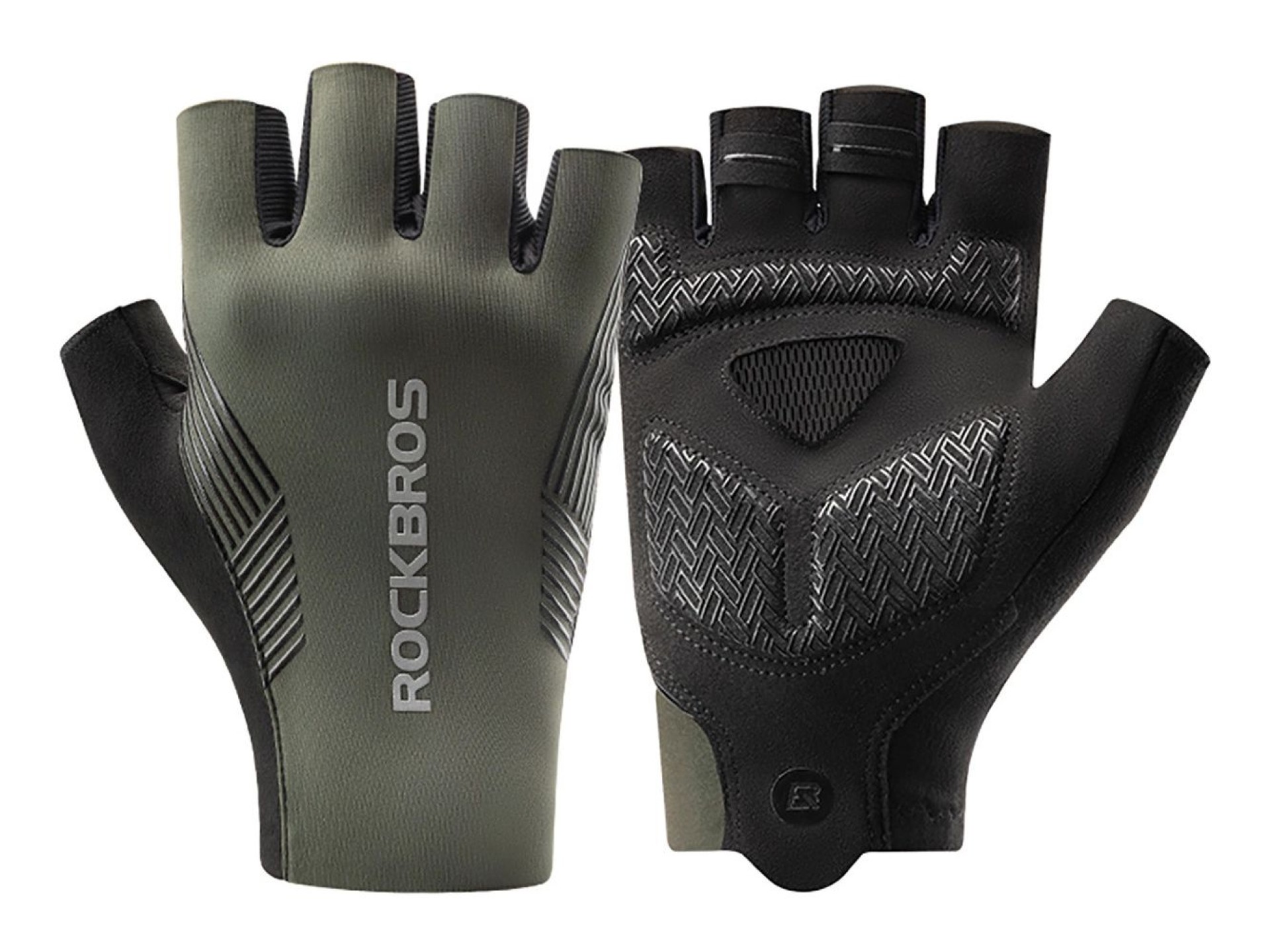 Rockbros cycling gloves spring/summer/autumn, short fingers, size: S - green