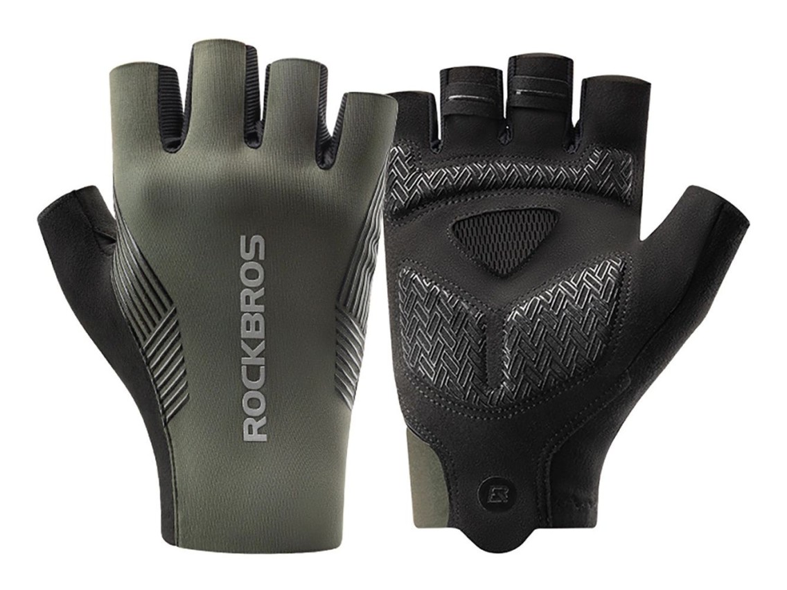Rockbros cycling gloves spring/summer/autumn, short fingers, size: S - green