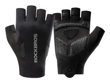 Rockbros cycling gloves spring/summer/autumn, short fingers, size: XXL - black Rockbros cycling gloves spring/summer/autumn, short fingers, size: XXL - black