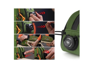 Rockbros 30120045001 ROAD TO SKY bicycle bag for the top frame tube, waterproof, 0.7L - green Rockbros 30120045001 ROAD TO SKY bicycle bag for the top frame tube, waterproof, 0.7L - green