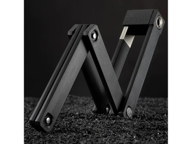 Candado plegable para bicicleta Rockbros 32140003001 con llave y asa, 88 cm - negro Candado plegable para bicicleta Rockbros 32140003001 con llave y asa, 88 cm - negro