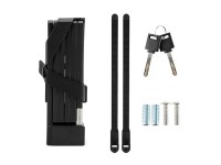 Cadeado dobrável para bicicleta Rockbros 32140003001 com chave e alça, 88 cm - preto Cadeado dobrável para bicicleta Rockbros 32140003001 com chave e alça, 88 cm - preto