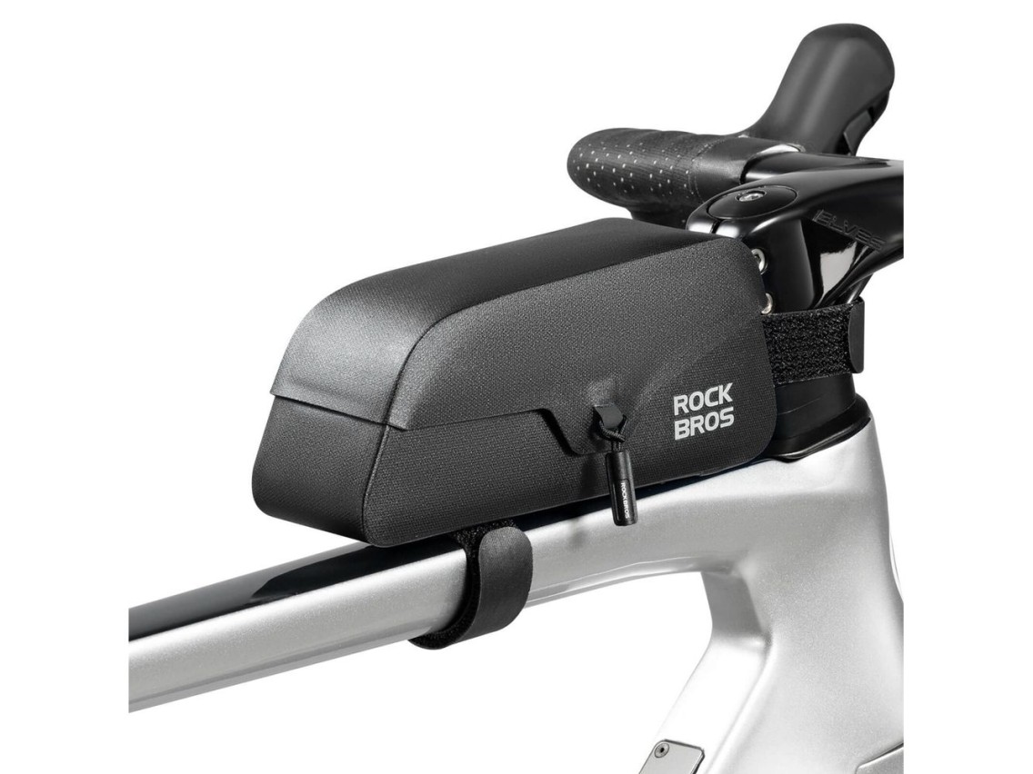 Bolsa impermeável para quadro de bicicleta Rockbros 30120122002 com fecho magnético, 0,9 L - Preta
