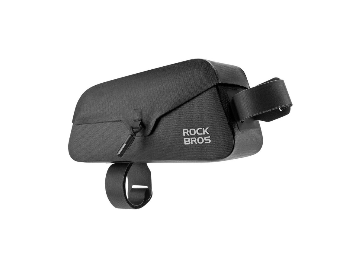 Bolsa impermeável para quadro de bicicleta Rockbros 30120122002 com fecho magnético, 0,9 L - Preta