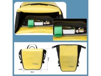 Bolsa impermeável para bicicleta Rockbros AS-003-1Y com alça de ombro, montagem frontal/traseira, 10 Bolsa impermeável para bicicleta Rockbros AS-003-1Y com alça de ombro, montagem frontal/traseira, 10