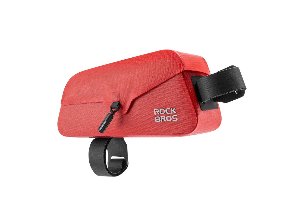 Bolsa impermeable para cuadro de bicicleta Rockbros 30120122004 con cierre magnético, 0,9 L - Roja