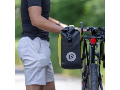 Rockbros AS-003-1Y waterproof bicycle bag with shoulder strap, front/rear mounting, 10-14l - yellow Rockbros AS-003-1Y waterproof bicycle bag with shoulder strap, front/rear mounting, 10-14l - yellow