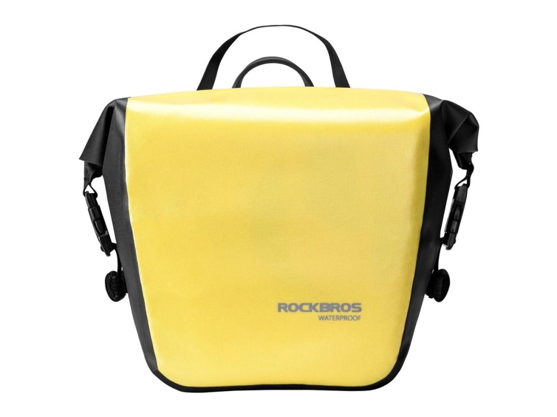 Bolsa impermeável para bicicleta Rockbros AS-003-1Y com alça de ombro, montagem frontal/traseira, 10