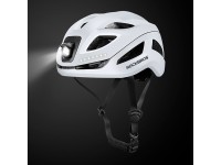 Rockbros ZK-077 Bicycle Helmet with Integrated Multi-Directional Lighting 57-61 cm - White