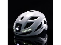 Rockbros ZK-077 Bicycle Helmet with Integrated Multi-Directional Lighting 57-61 cm - White