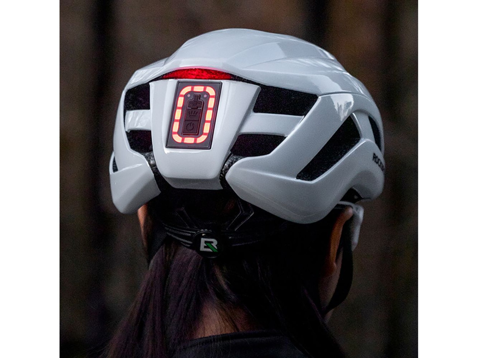 Rockbros ZK-077 Bicycle Helmet with Integrated Multi-Directional Lighting 57-61 cm - White