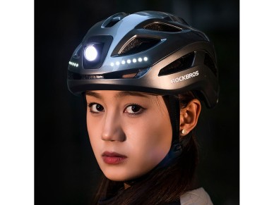 Casco de bicicleta Rockbros ZK-077 con iluminación multidireccional integrada, talla 57-61 cm - Negr Casco de bicicleta Rockbros ZK-077 con iluminación multidireccional integrada, talla 57-61 cm - Negr