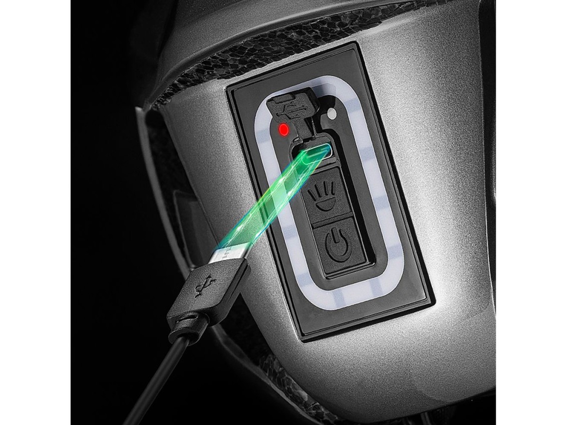 Capacete de ciclismo Rockbros ZK-077 com iluminação multidirecional integrada, tamanhos 57-61 cm - P