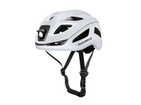 Rockbros ZK-077 Bicycle Helmet with Integrated Multi-Directional Lighting 57-61 cm - White