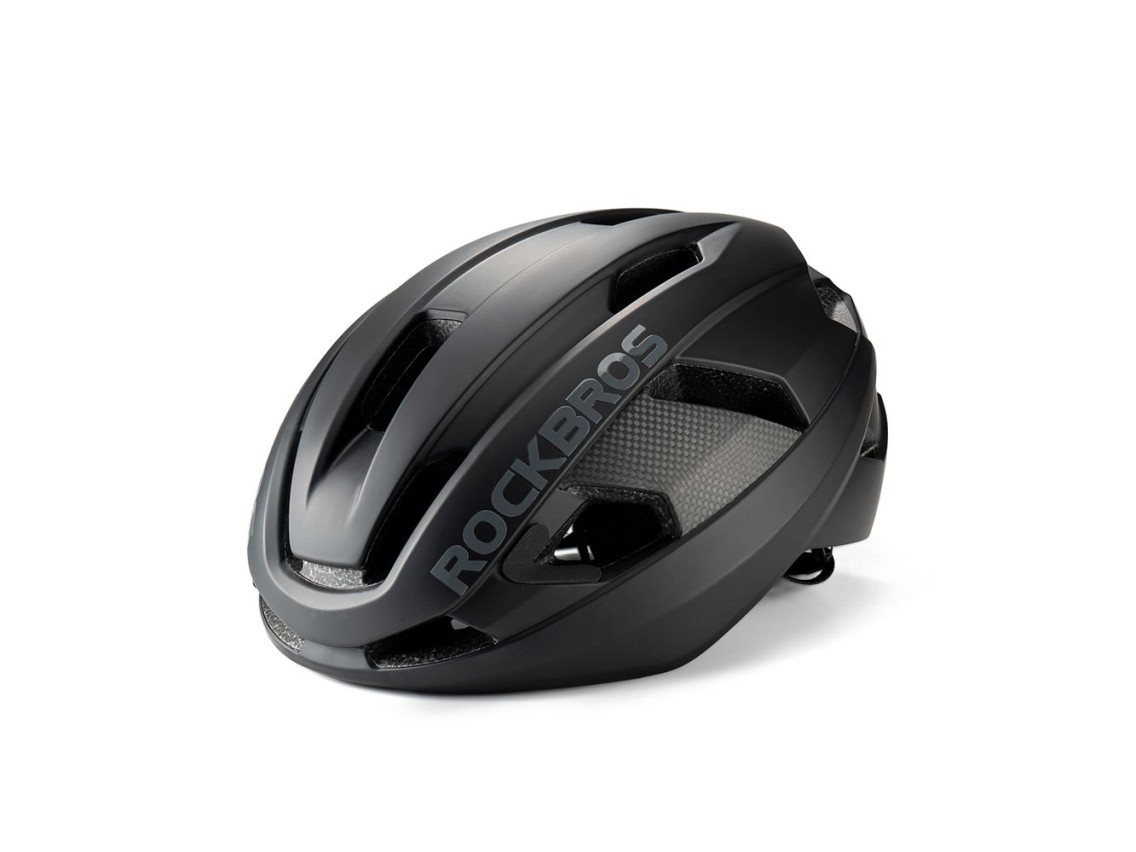 Capacete de ciclismo Rockbros LK-15 em fibra de carbono, tamanhos 58-62 cm - Preto