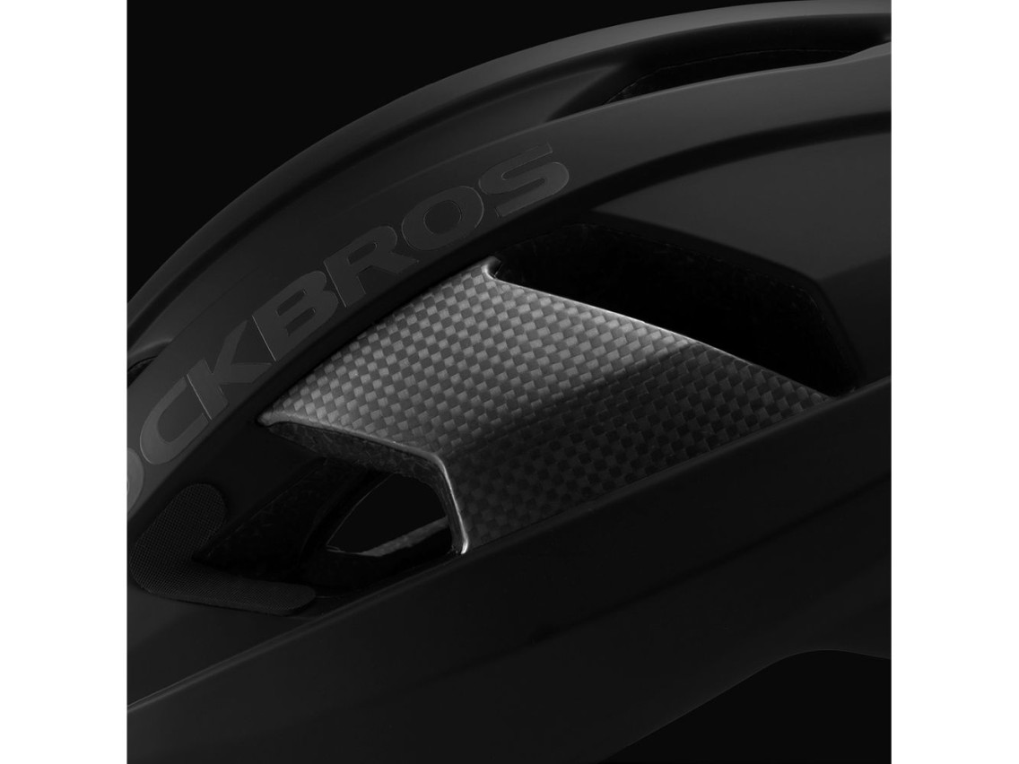 Capacete de ciclismo Rockbros LK-15 em fibra de carbono, tamanhos 58-62 cm - Preto