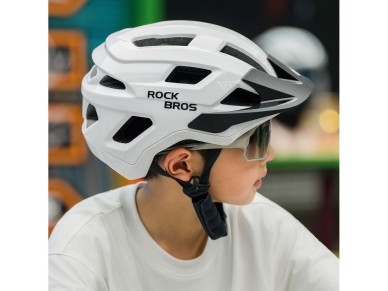 Casco de bicicleta Rockbros LK-67 para jóvenes con visera desmontable, talla 54–58 cm - Blanco Casco de bicicleta Rockbros LK-67 para jóvenes con visera desmontable, talla 54–58 cm - Blanco