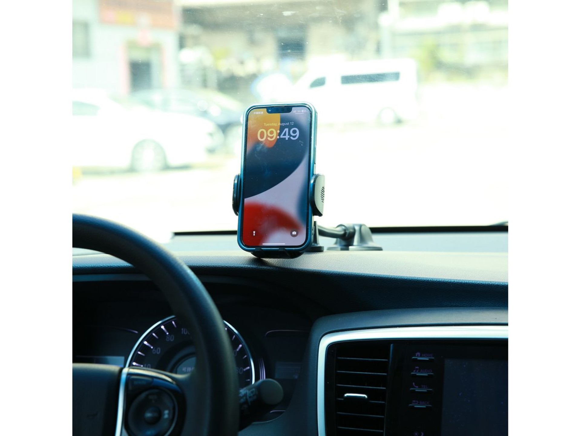 Suporte para celular veicular Joyroom com braço flexível para painel ou para-brisa, preto (JR-ZS259)