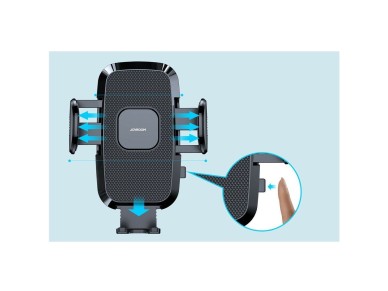 Joyroom car phone holder with flexible arm for dashboard or windshield, black (JR-ZS259)