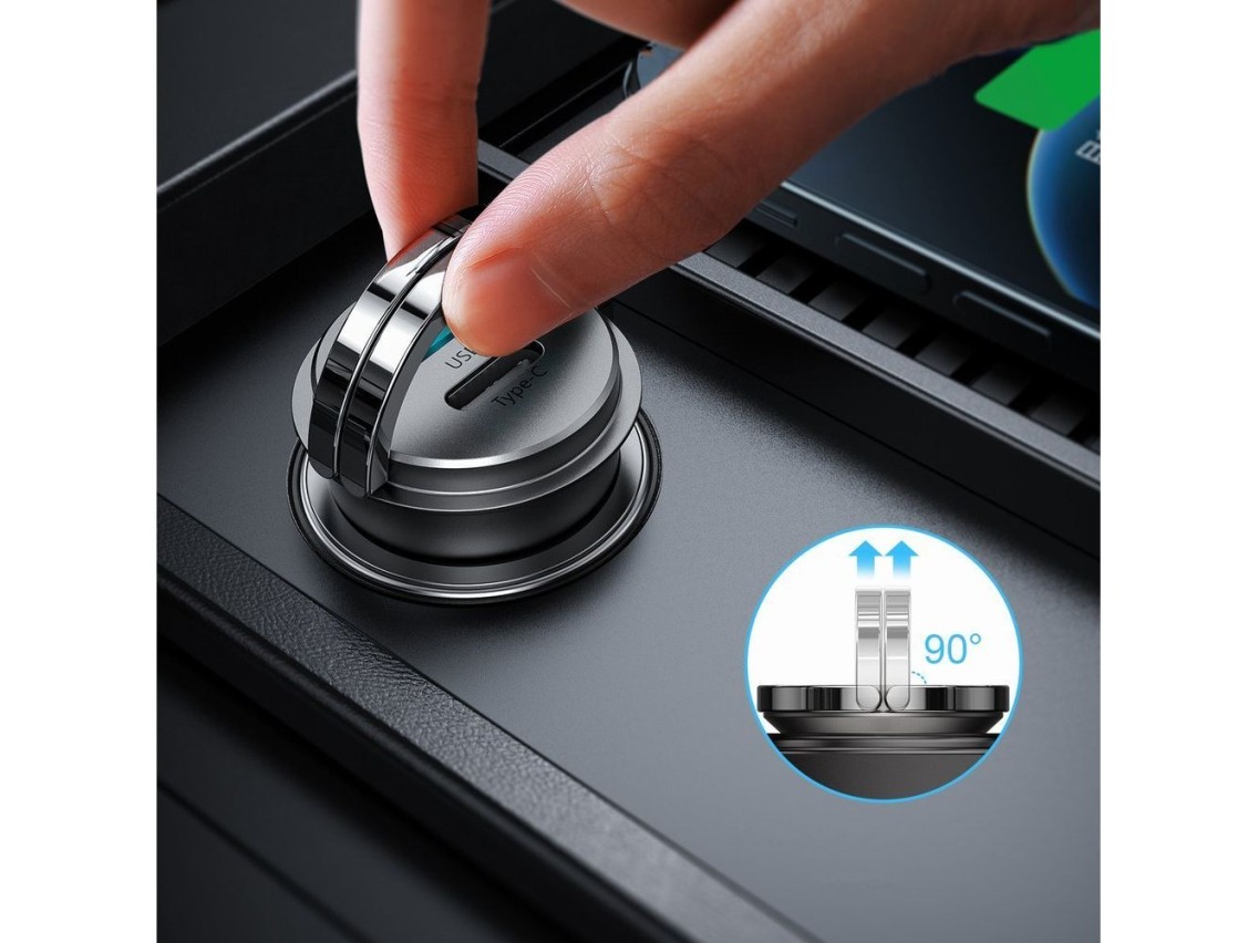 Carregador rápido para carro Joyroom USB Tipo C / USB 45W 5A Power Delivery Quick Charge 3.0 AFC SCP