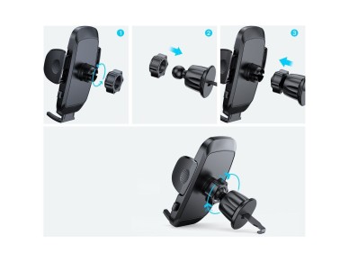 Soporte para coche Joyroom JR-ZS259 que sujeta el tel�fono a la rejilla de ventilaci�n - negro