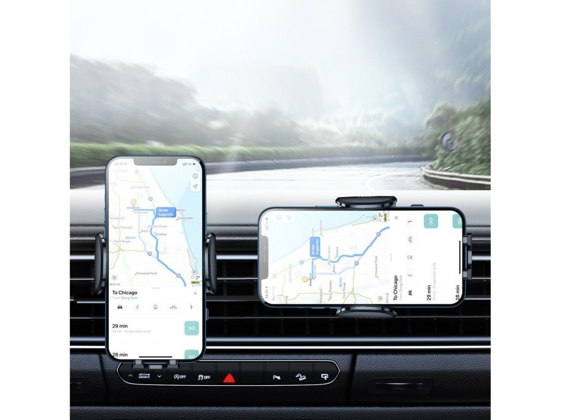 Suporte veicular Joyroom JR-ZS259 para fixação do celular na saída de ar - preto