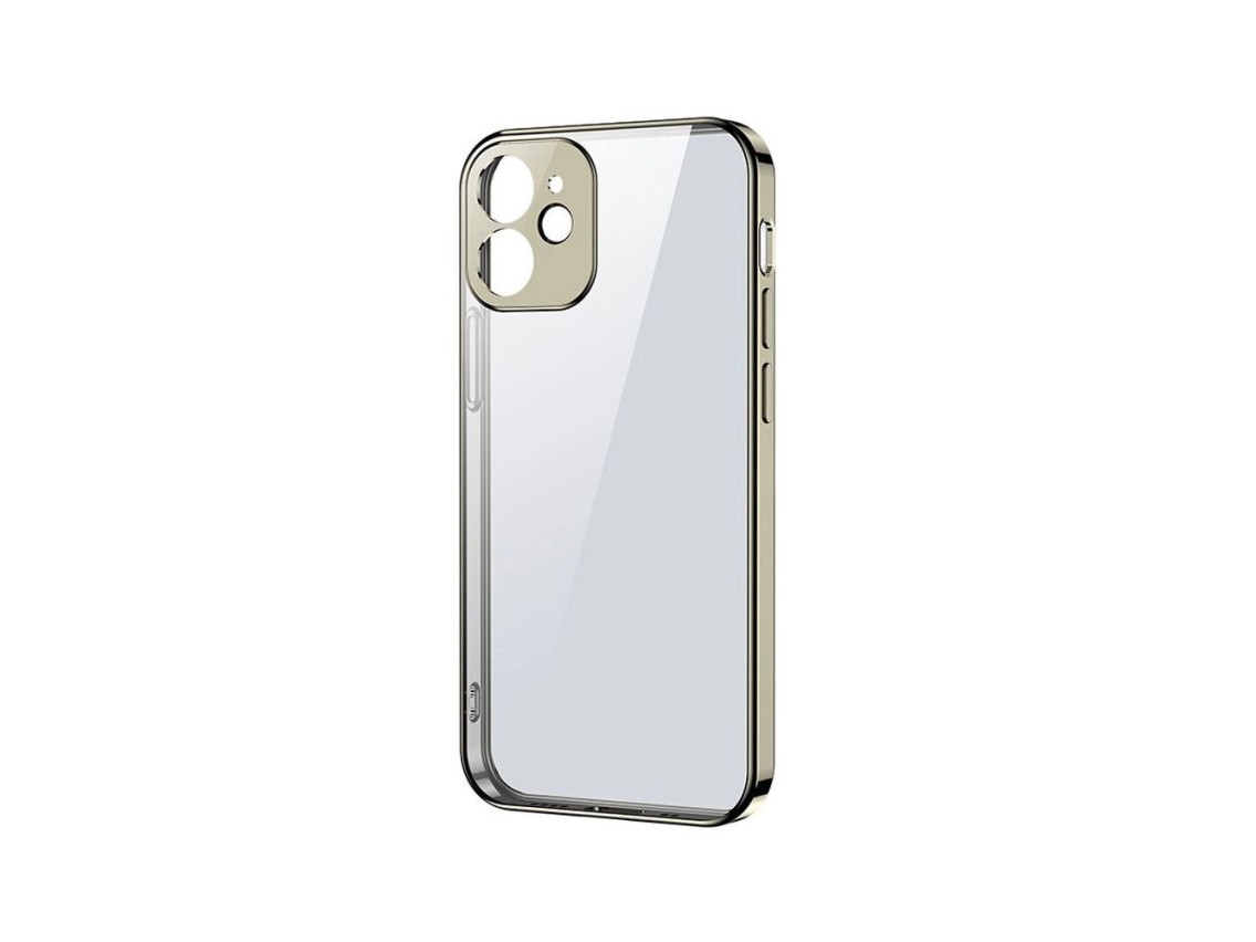 Capa ultrafina Joyroom New Beauty Series com moldura eletroplaqueada para iPhone 12 Pro dourada (JR-