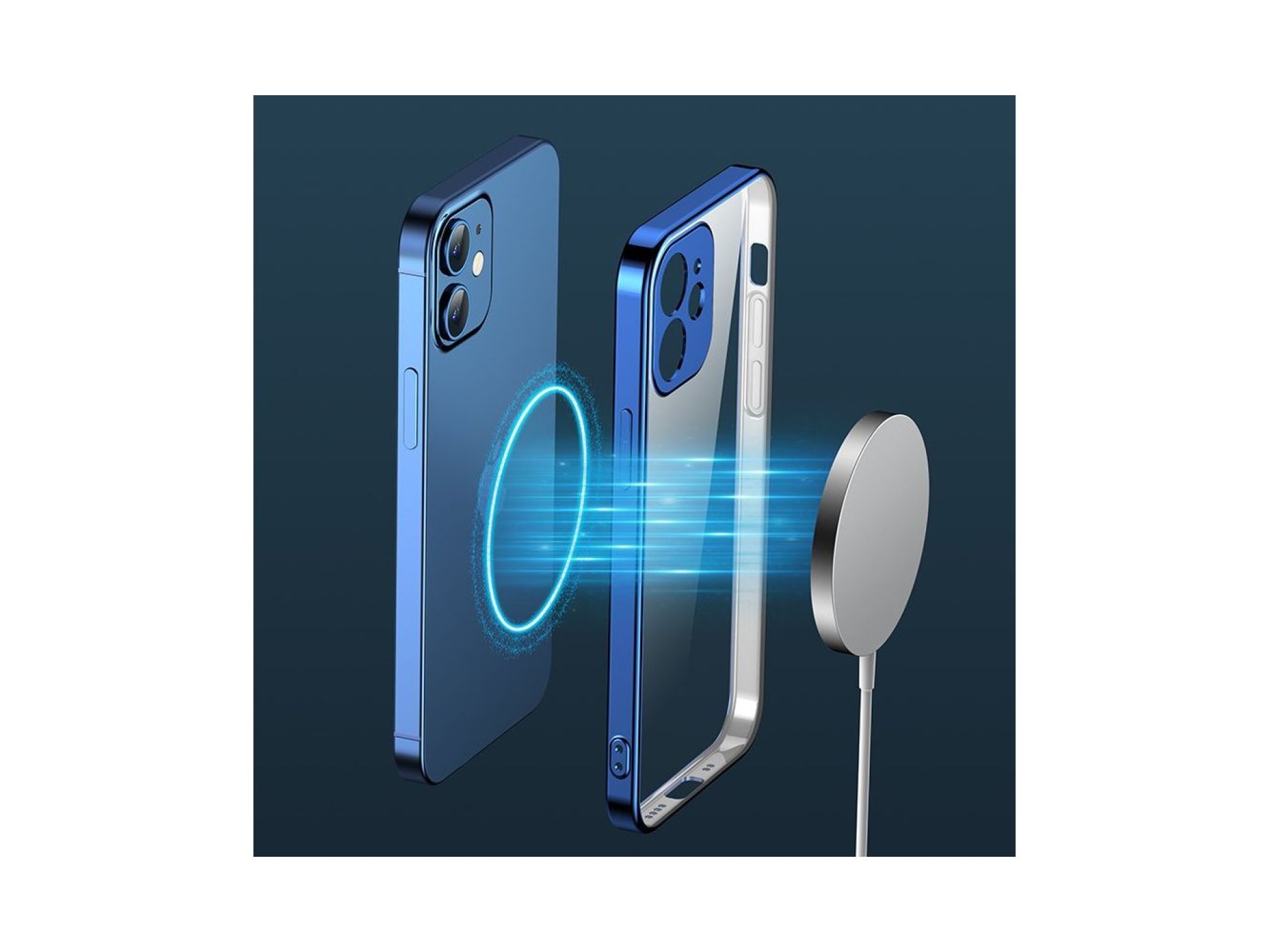 Funda ultrafina Joyroom New Beauty Series con marco galvanizado para iPhone 12 Pro Max, color azul o