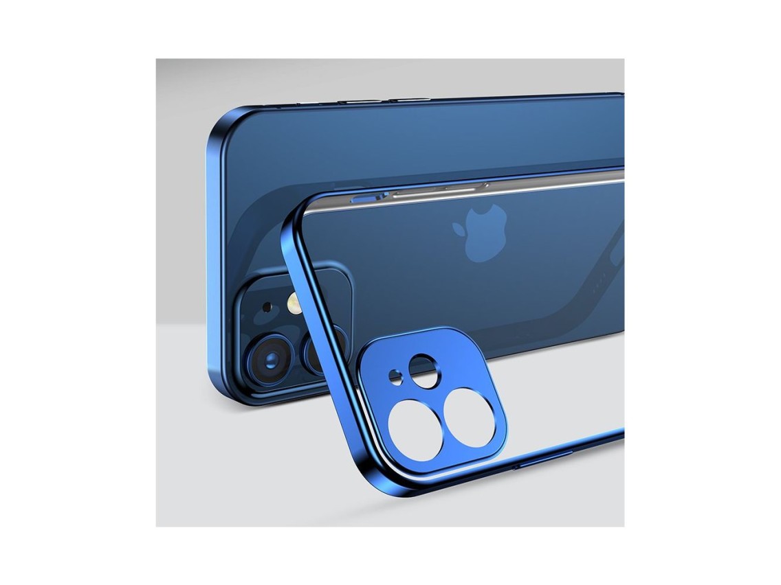 Funda ultrafina Joyroom New Beauty Series con marco galvanizado para iPhone 12 Pro Max, color negro