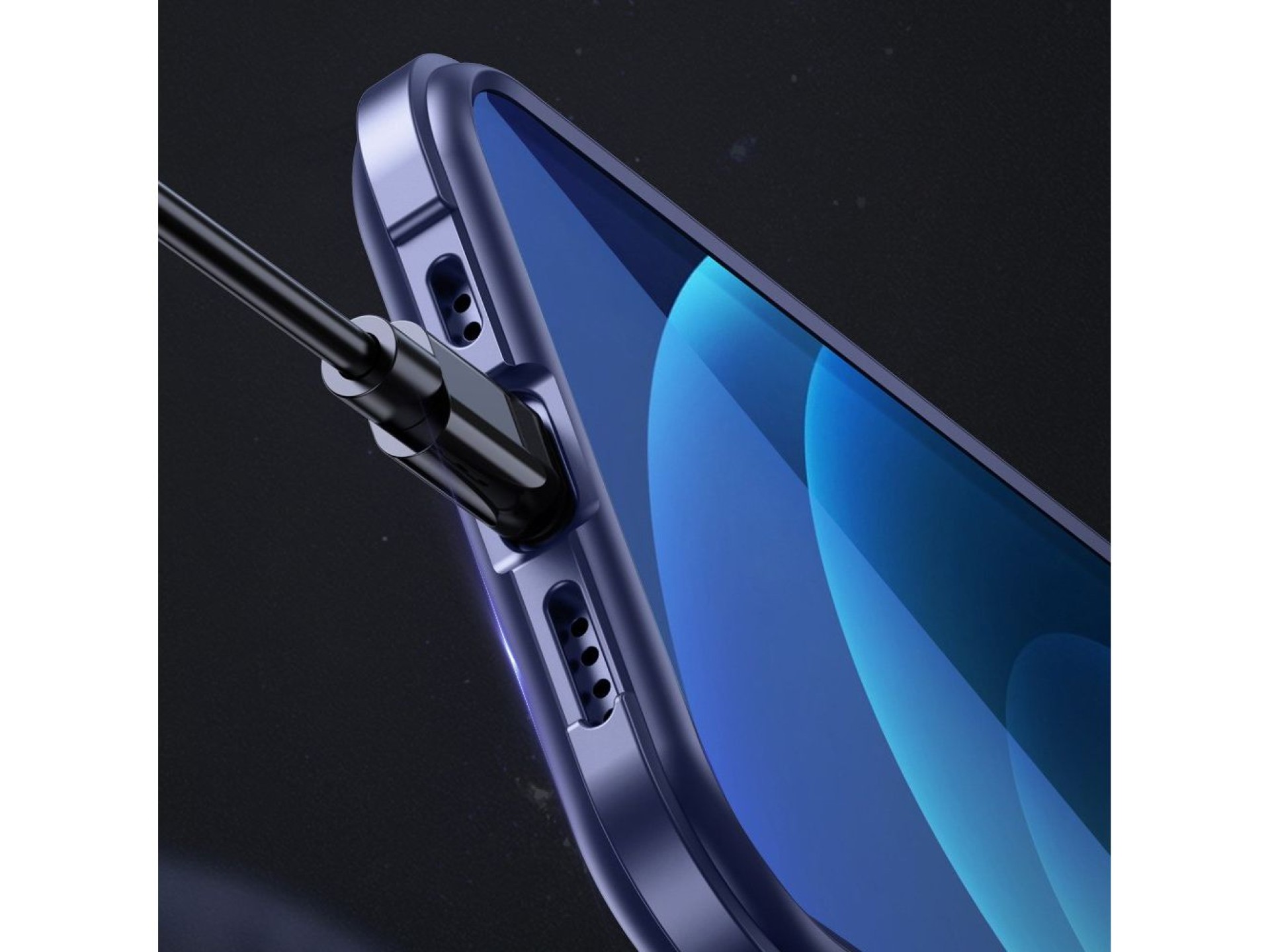 Capa rígida e resistente Joyroom Frigate Series para iPhone 12 Pro Max azul (JR-BP772)