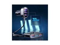 Carregador veicular r�pido Joyroom 5x USB 6.2 A com cabo de extens�o preto (JR-CL03)