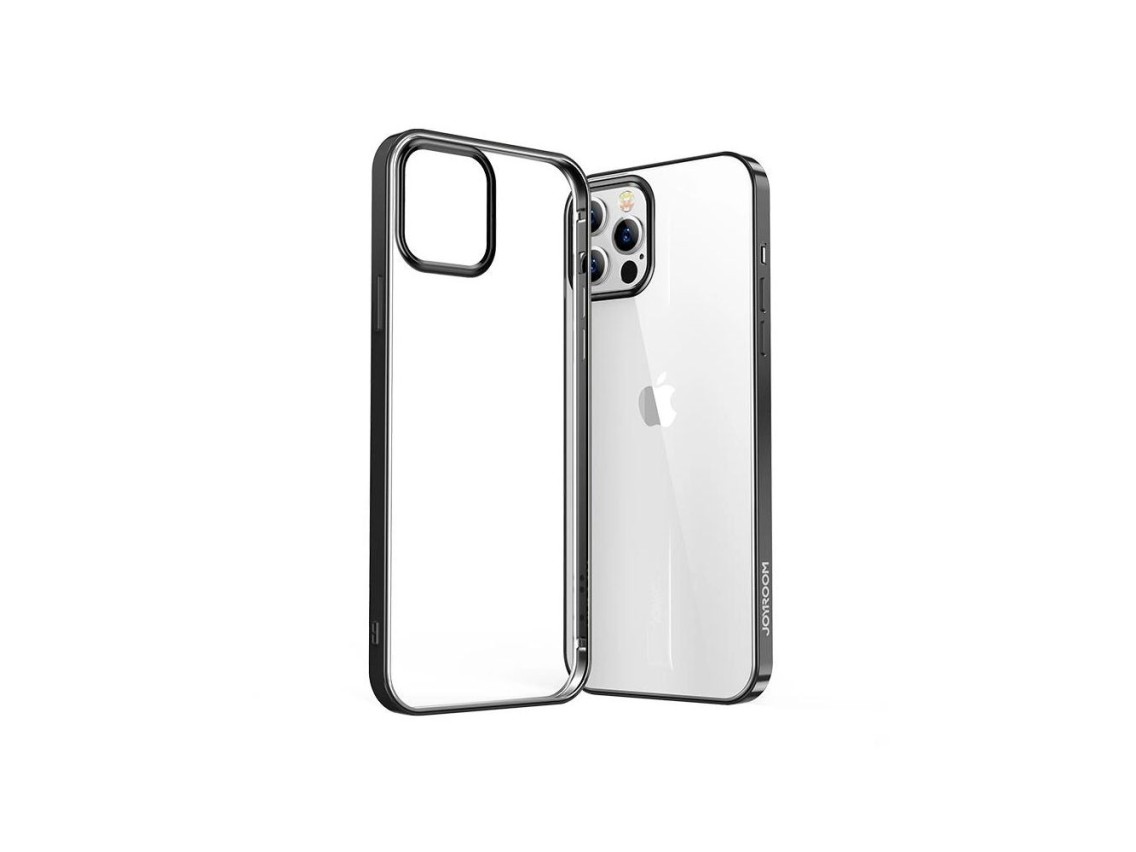 Capa ultrafina Joyroom New Beautiful Series com moldura eletroplaqueada para iPhone 12 Pro Max preta