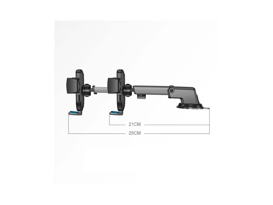 Joyroom car phone holder with telescopic extendable arm for dashboard and window black (JR-OK3)