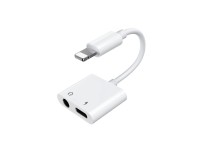 Joyroom S-Y104 headphone adapter Lightning - Lightning / mini jack 3.5mm - white
