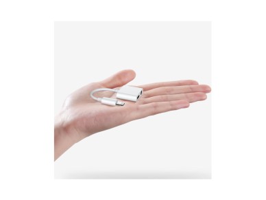 Joyroom S-Y104 headphone adapter Lightning - Lightning / mini jack 3.5mm - white