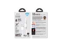 Joyroom Liquid Silicone Data Cable N2 USB-A / Lightning 2.4A 1.2m - White Joyroom Liquid Silicone Data Cable N2 USB-A / Lightning 2.4A 1.2m - White