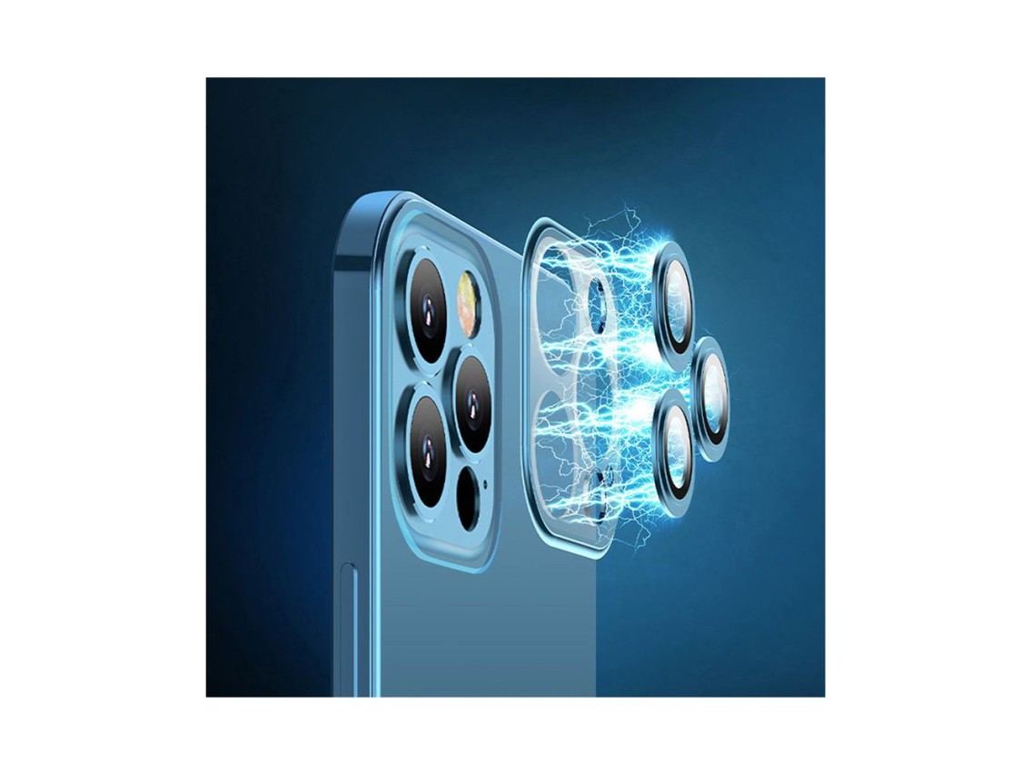 Funda Joyroom Chery Mirror para iPhone 13 Pro con marco met�lico plateado (JR-BP908 plata)