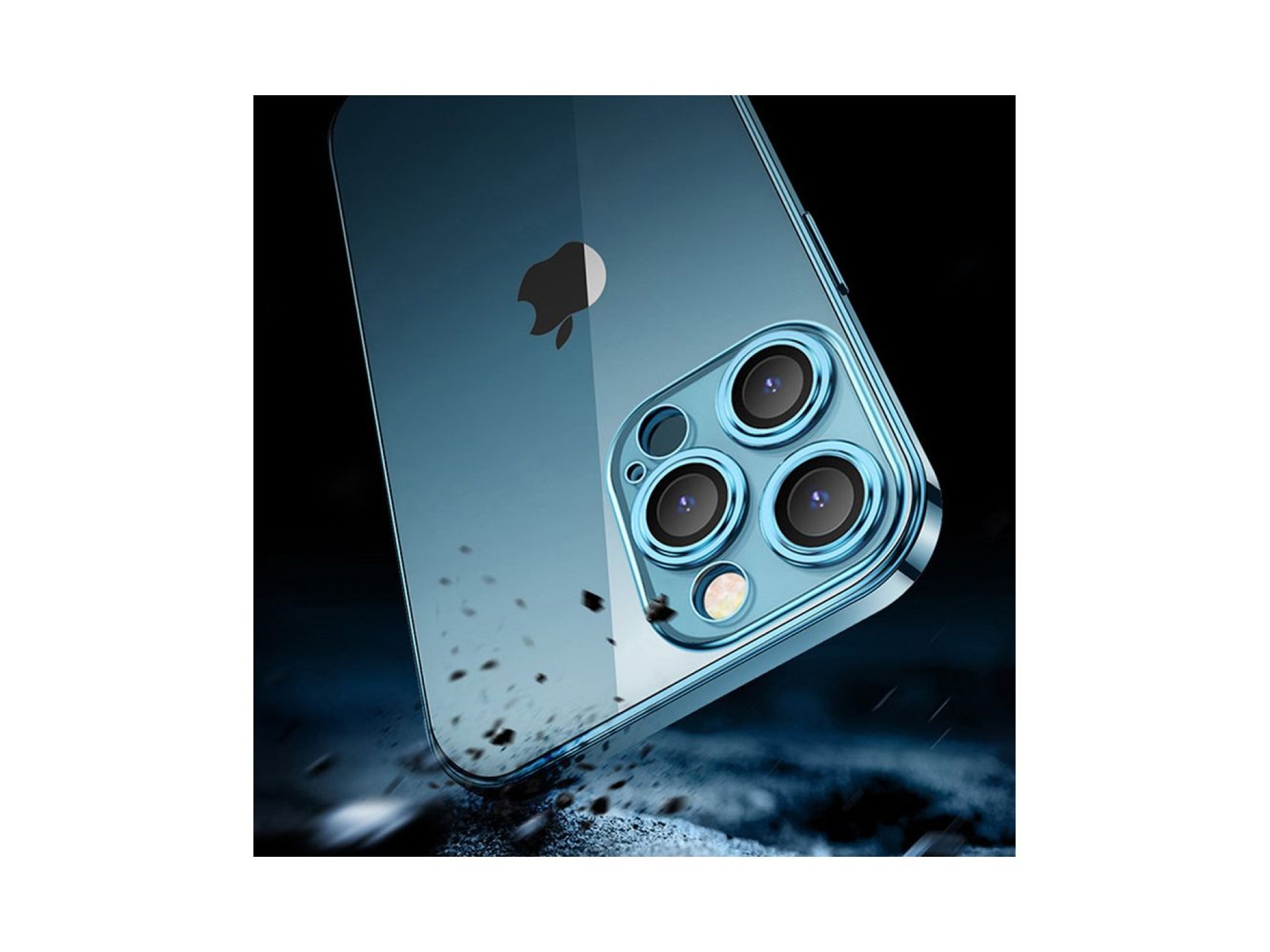 Funda Joyroom Chery Mirror para iPhone 13 Pro con marco metálico plateado (JR-BP908 plata)